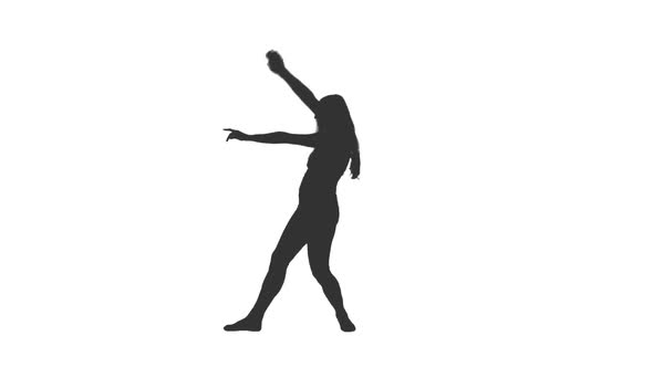 Silhouette of Female Dancer Doing Modern Dance