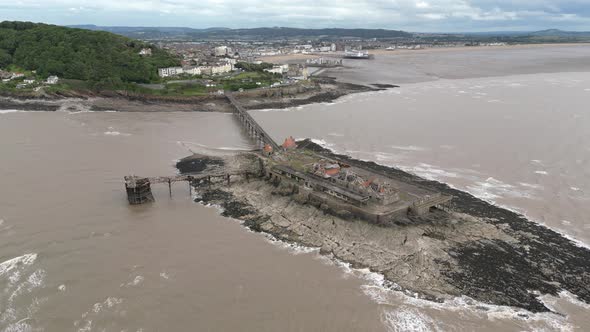 The Abandoned Remains of Birnbeck Pier in Weston Super Mare