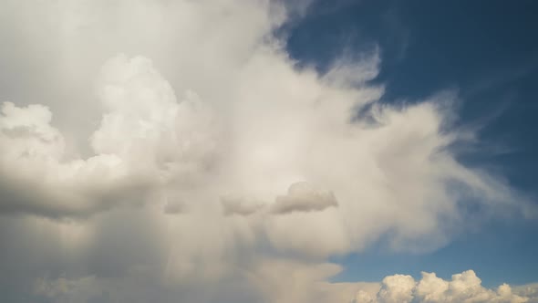 Time Lapse Footage of Fast Moving Dark Clouds Forming on Stormy Sky Before Thunderstorm