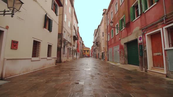 Strada isolata della città di Chioggia