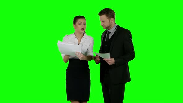 Business Conflict. Green Screen