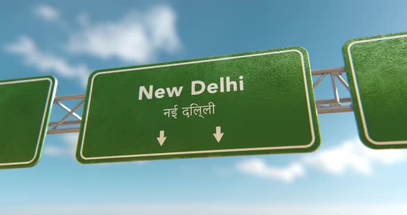 New Delhi Sign - 4K