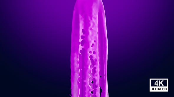 Purple Paint Splash Fountain 4K