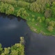 View of the river from above. Flight over water and forest trees from a height - VideoHive Item for Sale