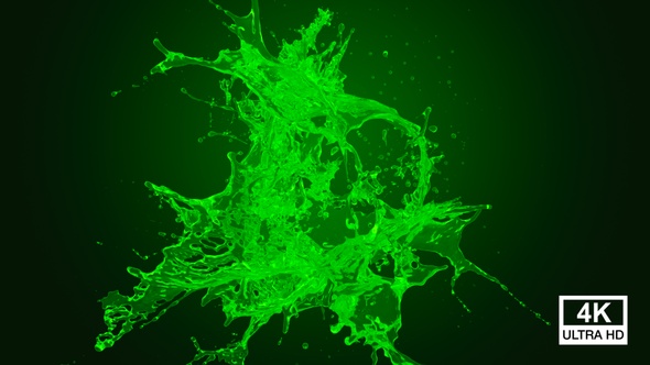 Abstract Green Water Splash 4K alt
