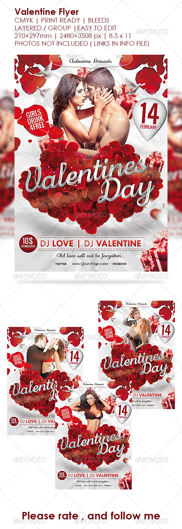Valentine's Day Flyer Valentines Poster