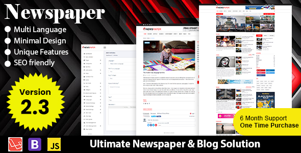 Newspaper - Responsive News, Magazine and Blog CMS Script