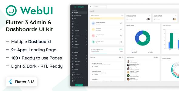 WebUi - Flutter Admin & Dashboard UI Kit