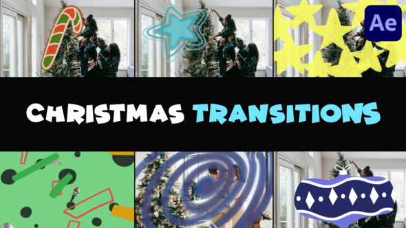 Christmas Cartoon Transitions | After Effects alt