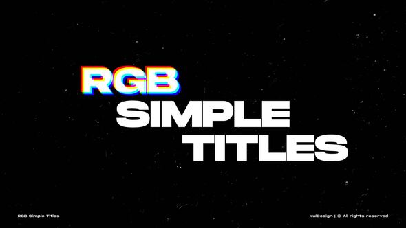 RGB Simple Titles | MOGRT