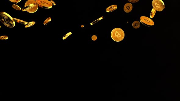 Falling Gold Bitcoins