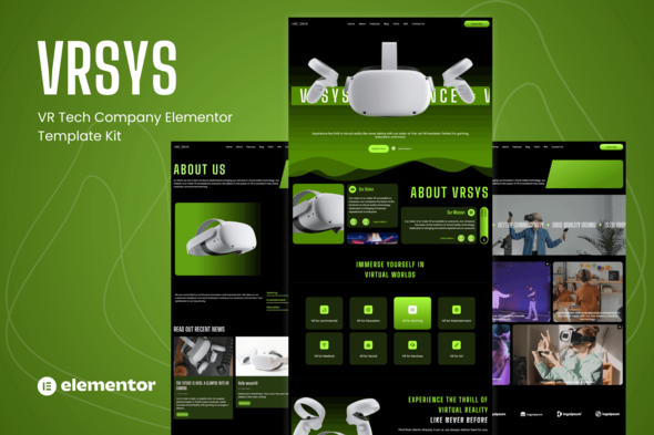 VRSYS - Virtual Reality Product & Services Elementor Template Kit