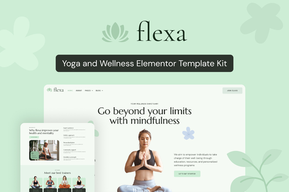 Flexa - Yoga & Wellness Elementor Pro Template Kit