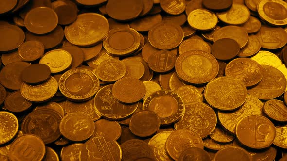 Gold Coins Pile, Wealth Concept