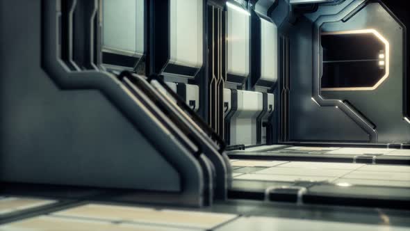 Sci-fi Tunnel or Spaceship Corridor alt