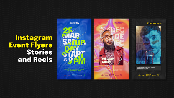 Instagram Event Flyers. Stories and Reels