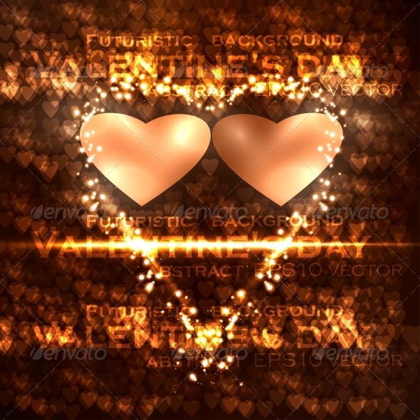 Vector valentines hearts illustration