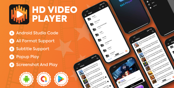 HD Video Player | SX Video Player | Android Full Application with documentation | Admob Ads