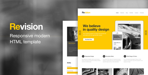 Revision - Responsive HTML5 Template