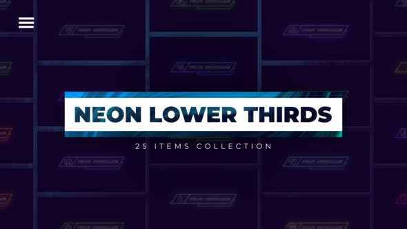 25 Neon Lower Thirds | Premiere Pro