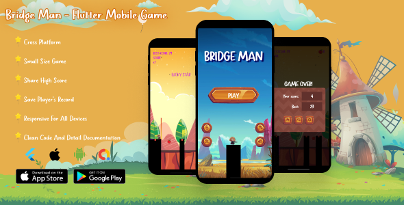 Bridge Man - Mobile Flutter Game