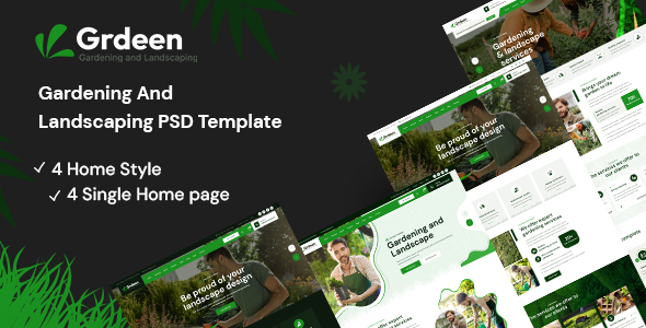 Grdeen - Gardening And Landscaping PSD Template