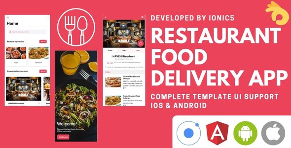 [Latest] Restaurant and Food Delivery App Template UI (Ionic7 & Capacitor)