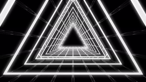 Triangle Black White Tunnel 4K