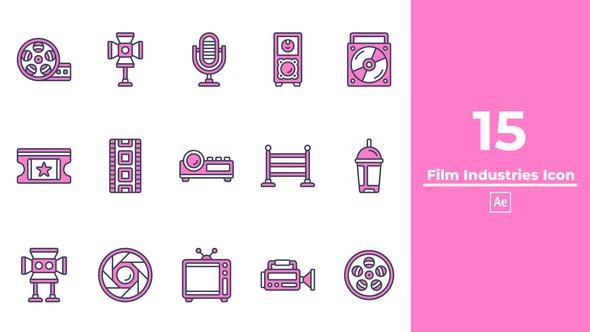 Film Industries Icon After Effects