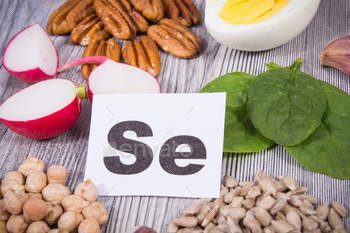 Healthy food containing natural selenium and other vitamins and minerals