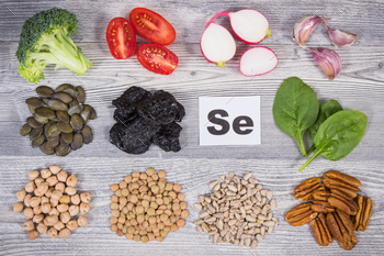 Healthy food containing natural selenium and other vitamins and minerals