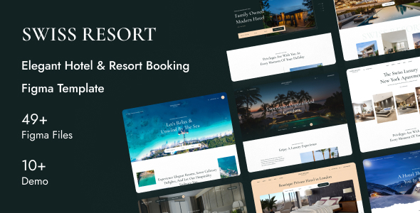 Swiss Resort - Hotel & Resort Booking Figma Template