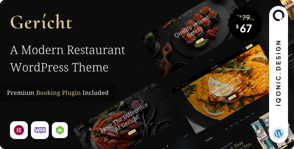 Gericht - Modern Restaurant WordPress Theme