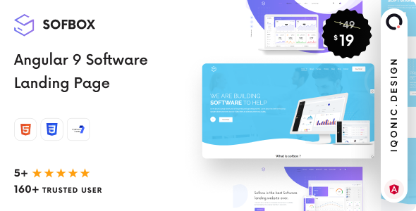 Sofbox - Angular 9 Software SaaS Landing Page