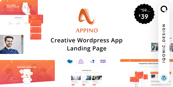 Appino - Creative WordPress App Landing Page