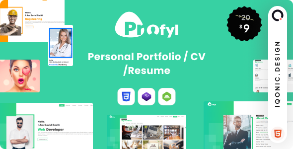 Profyl - Personal Vcard Resume HTML Template