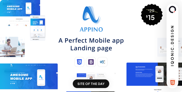 APPINO! - A Perfect Mobile App Landing Page