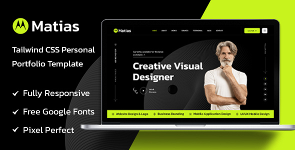 Matias - Tailwind CSS Personal Portfolio Template