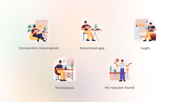 Technological Affairs - Flat Concept of Smiling People