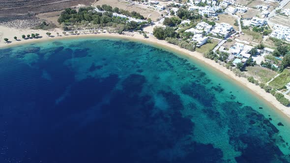 Serifos island in the Cyclades in Greece seen from the sky