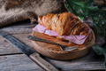 Croissant stuffed with sweet ham - PhotoDune Item for Sale