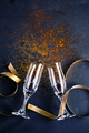 Two champagne flutes with glitter - PhotoDune Item for Sale