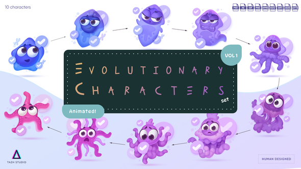 Evolutionary Characters Animated Set Vol.1