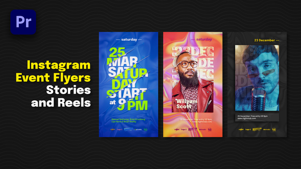 Instagram Event Flyers. Stories and Reels | Premiere Pro