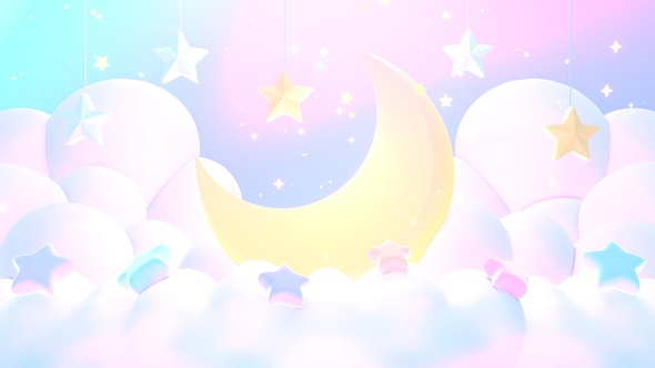 Moon And Pastel Clouds