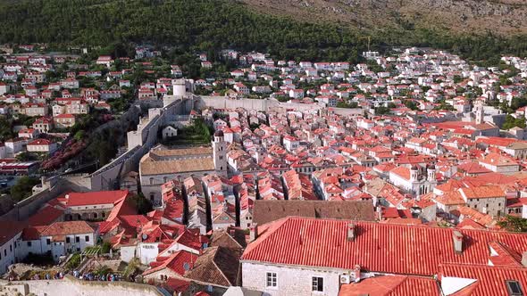 Aerial View of Dubrovnik Old Town, Croatia