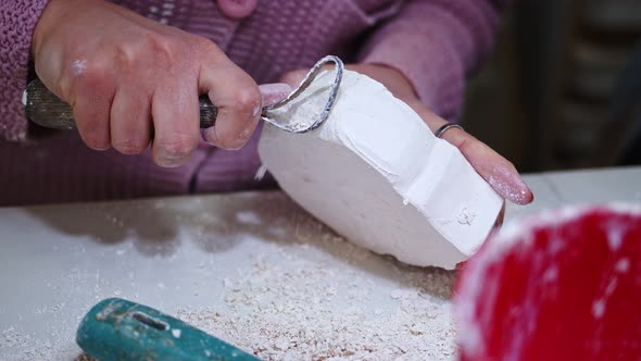 Working In A Ceramic Art Workshop 11