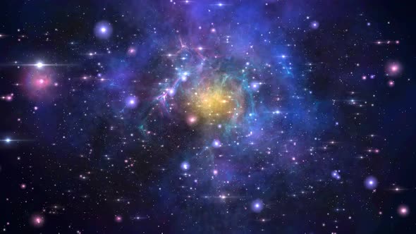 Hyper Space Galaxy Nebula Stars Motion Loop Background