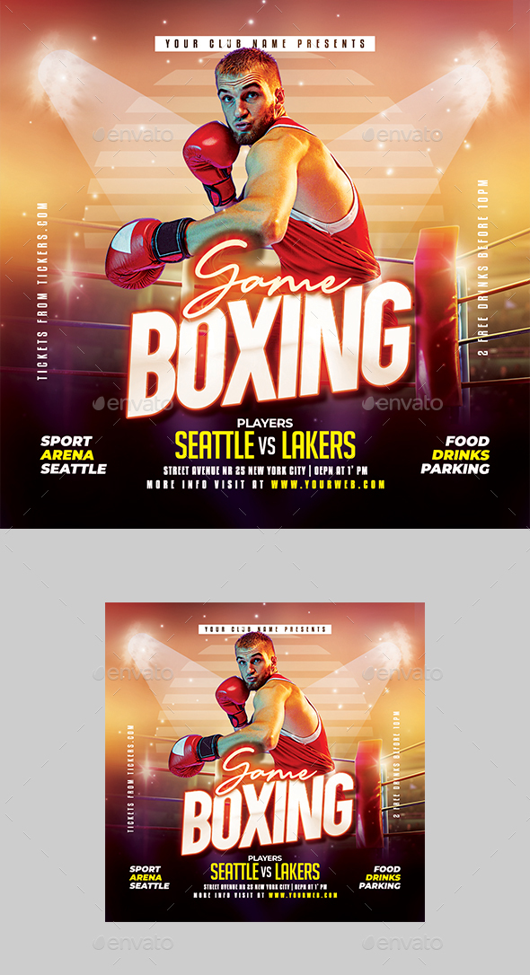 Boxing Game Flyer