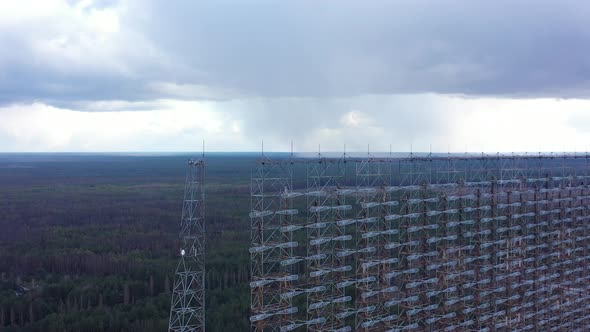 Soviet abandoned missile defence radar in the Chernobyl exclusion zone. Ukraine.